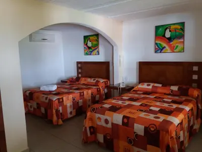 Cama o camas de una habitación en Hotel Torre Molino