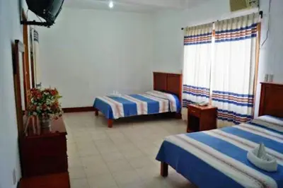 Cama o camas de una habitación en Hotel De Santiago