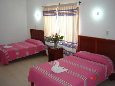 Cama o camas de una habitación en Hotel De Santiago