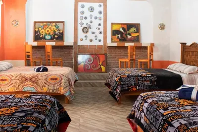 Cama o camas de una habitación en Habitación familiar zona centro