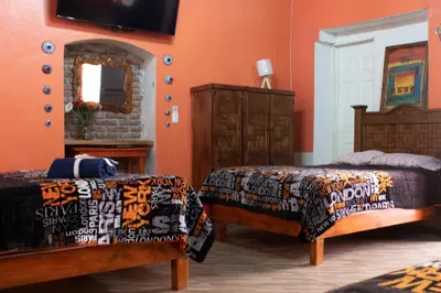 Cama o camas de una habitación en Habitación familiar zona centro