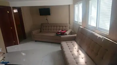 Zona de estar de Alberca climatizada, con departamento para grupos!!