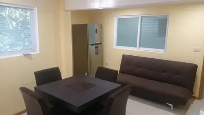 Zona de estar de Alberca climatizada, con departamento para grupos!!