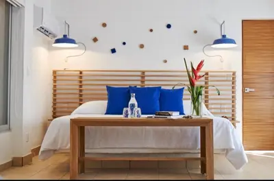 Cama o camas de una habitación en Hotel Casa de sal