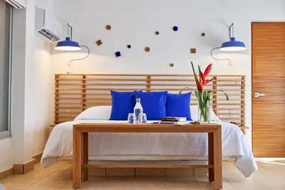 Cama o camas de una habitación en Hotel Casa de sal