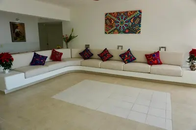 Zona de estar de Mexican Condo by the sea