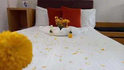 Cama o camas de una habitación en Club Campestre El Eden