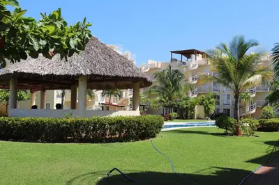Jardín al aire libre en Departamento Marina Diamante XA 6 personas