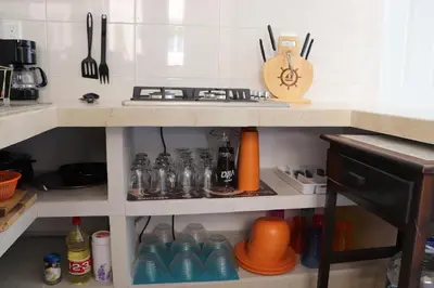 Una cocina o zona de cocina en Departamento Marina Diamante XA 6 personas