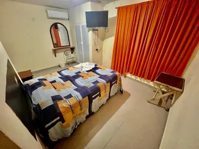 Cama o camas de una habitación en Hotel Puerto Real-Minatitlán