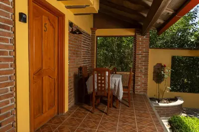 Jardín al aire libre en Cabañas Sierra Verde