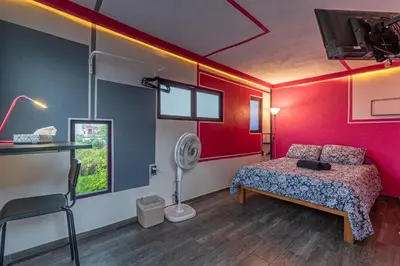 Cama o camas de una habitación en Posada Bugambilia