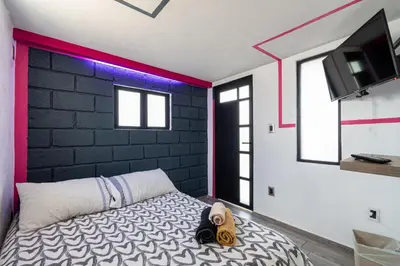 Cama o camas de una habitación en Posada Bugambilia