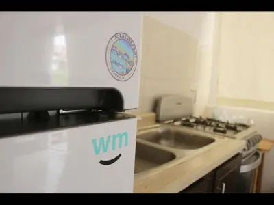 Una cocina o zona de cocina en Apartment with blacony and sea view