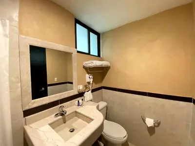 Un baño de Hotel Escala Puebla Centro
