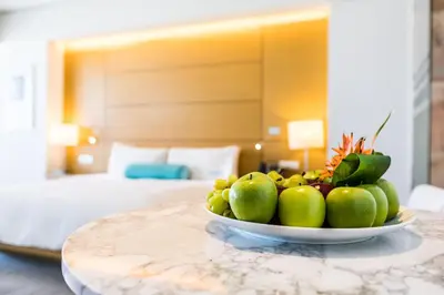 Cama o camas de una habitación en Palacio Mundo Imperial Riviera Diamante Acapulco