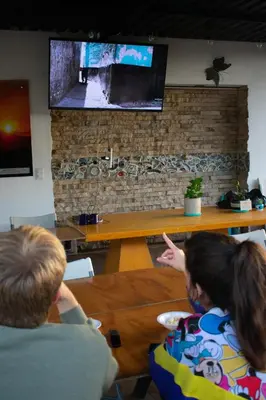 Una televisión o centro de entretenimiento en Hostal Talavera