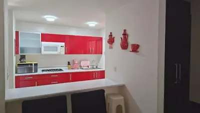 Una cocina o zona de cocina en Departamento en condominio Diamante Turquesa