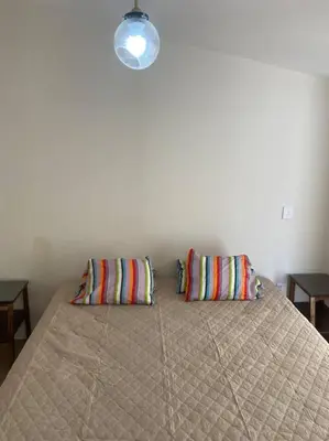 Cama o camas de una habitación en Casa de verano totalmente equipada y amueblada