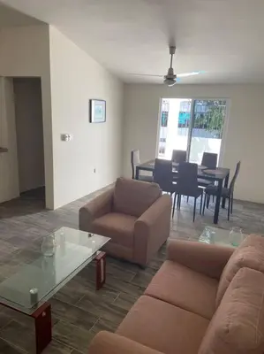 Zona de estar de Casa de verano totalmente equipada y amueblada