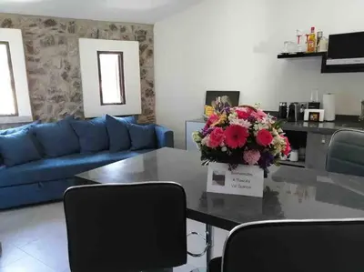Zona de estar de Loft en Centro de Val'Quirico Volterra hotel