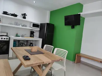 Una cocina o zona de cocina en Verde Departamento 33 M2 Nuevo