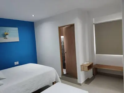 Cama o camas de una habitación en Azul departamento 34 m2 Nuevo