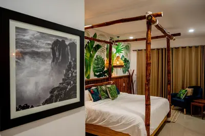 Cama o camas de una habitación en Hotel Boutique Madre Tierra