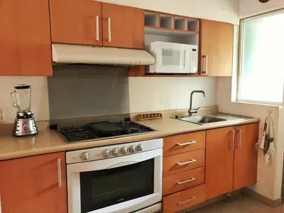 Una cocina o zona de cocina en Depa de Dos recamaras en ACAPULCO DIAMANTE frente ARENA GNP