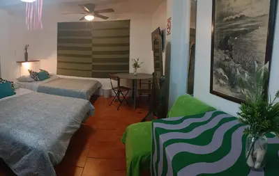 Cama o camas de una habitación en Oasis Airport