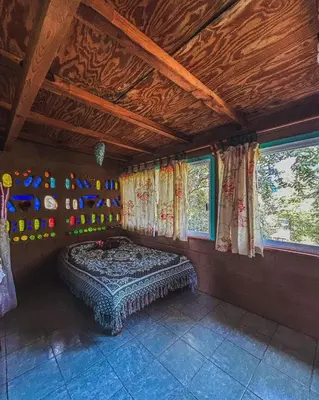 Cama o camas de una habitación en Casa Ecológica
