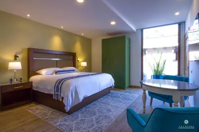 Cama o camas de una habitación en Hotel Talavera Teziutlan