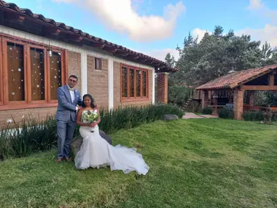 Clientes alojados en cabaña el rio la grande