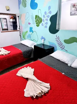 Cama o camas de una habitación en Casita del Árbol