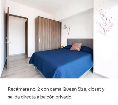 Cama o camas de una habitación en San Ángel UNAM 3 recámaras/2parking