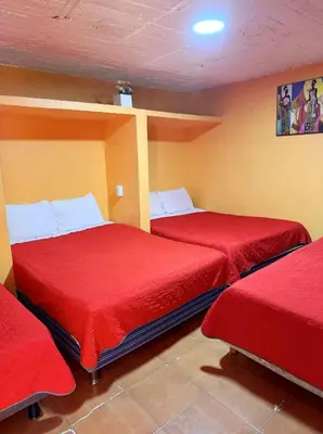 Cama o camas de una habitación en Alo México