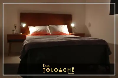 Cama o camas de una habitación en CASA TOLOACHE
