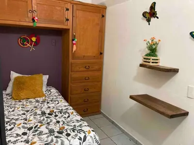 Cama o camas de una habitación en Acogedora habitación privada en Jalatlaco