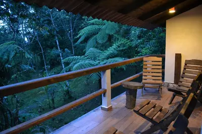 Un balcón o terraza de CABAÑA EL SALTO 2