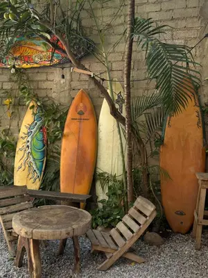 Jardín al aire libre en la punta surf house 2
