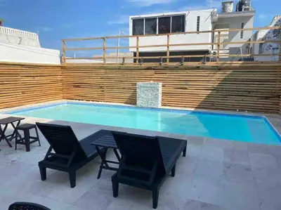 Piscina en o cerca de 8pers -6camas AC -Alberca-Playa 3min Playas Vicente fox