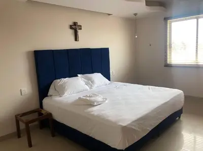 Cama o camas de una habitación en 8pers -6camas AC -Alberca-Playa 3min Playas Vicente fox