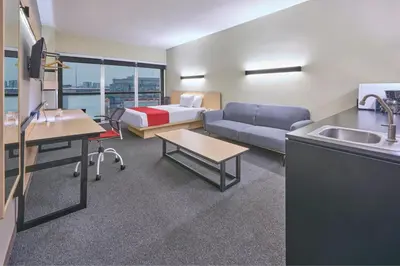 Cama o camas de una habitación en City Express Plus by Marriott Ciudad de México Patio Universidad