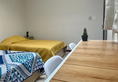 Cama o camas de una habitación en CASA CEMPOAL