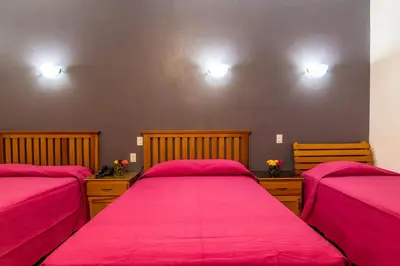 Cama o camas de una habitación en Hotel del Marquesado