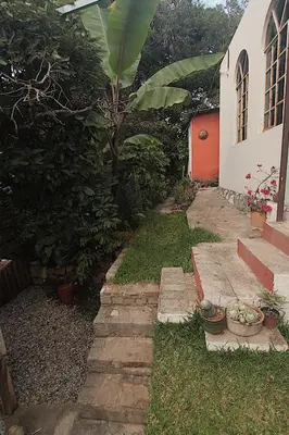 Jardín al aire libre en Cabaña Campestre en Oaxaca