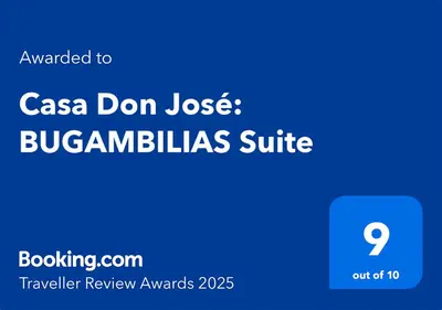 Certificado, premio, señal o documento que está expuesto en Casa Don José: BUGAMBILIAS Suite
