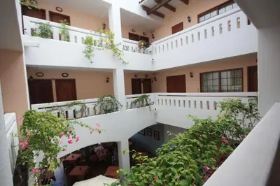Jardín al aire libre en Hotel Maria Mixteca
