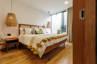 Cama o camas de una habitación en Majagua Hotel Boutique -Adults Only