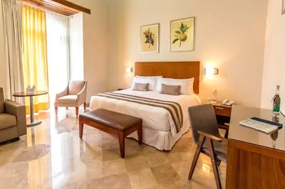 Cama o camas de una habitación en Hotel Parador de Alcalá
